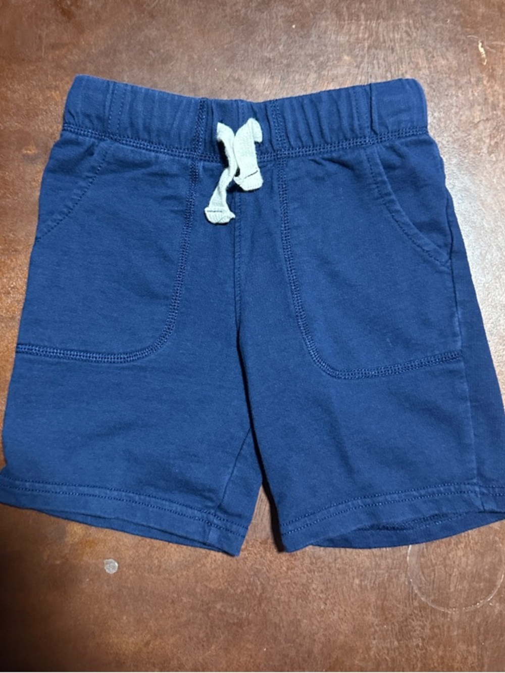 Carter's Navy Blue Knit Drawstring Shorts with White Tie